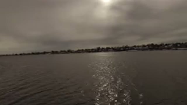 JEFFERSON COUNTY COLORADO-2015: Panning View Across The Rippling Surface Of A Winter Lake