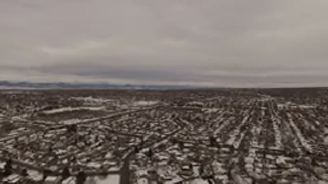 JEFFERSON COUNTY COLORADO-2015: Camera Filming Endless Desert Covered In Snow