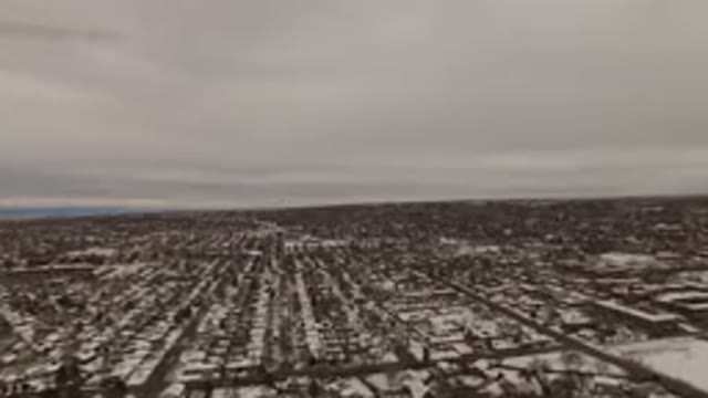 JEFFERSON COUNTY COLORADO-2015: An Aerial View Of A Snow-Covered City Landscape