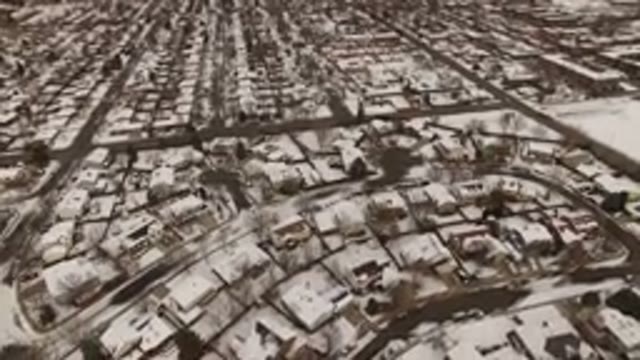 JEFFERSON COUNTY COLORADO-2015: View From Above Of Neighborhood House During Winter