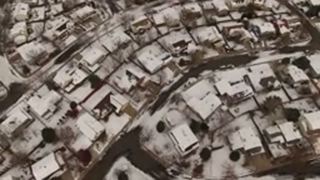 JEFFERSON COUNTY COLORADO-2015: Aerial Video Of A Snowy Mountain Town As The