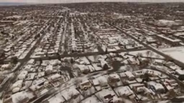 JEFFERSON COUNTY COLORADO-2015: Aerial Snowy View of Residential Neighborhood