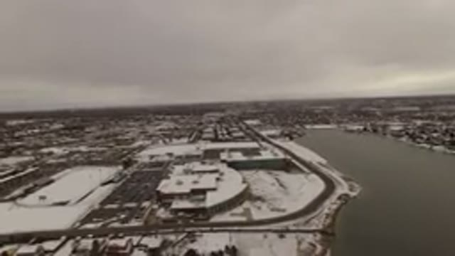 JEFFERSON COUNTY COLORADO-2015: Snow-Covered Lake with No One Around on a Cloudy Day