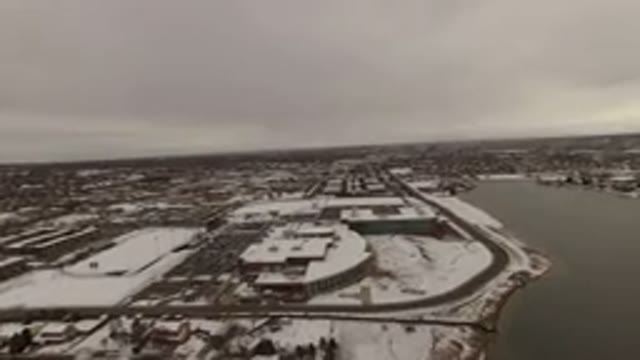 JEFFERSON COUNTY COLORADO-2015: Beautiful Aerial Snowy View of a City