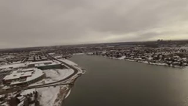 JEFFERSON COUNTY COLORADO-2015: Peering Down Lake At People Passing By In Grey