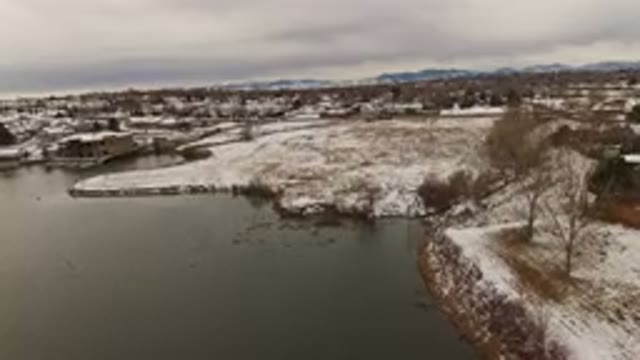 JEFFERSON COUNTY COLORADO-2015: Elegant Aerial View of Snowy Mountains