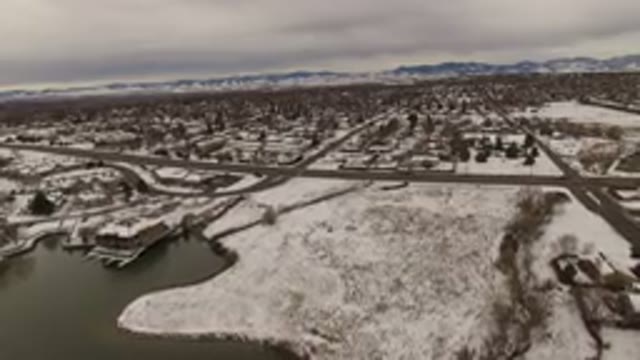 JEFFERSON COUNTY COLORADO-2015: Elegant Aerial View of Snowy Nature