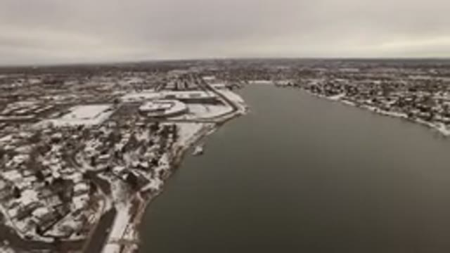 JEFFERSON COUNTY COLORADO-2015: An Aerial View Of A Snow-Covered City Landscape