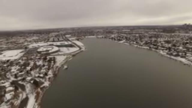 JEFFERSON COUNTY COLORADO-2015: Frozen Winter Scene As Camera Pans The Cold
