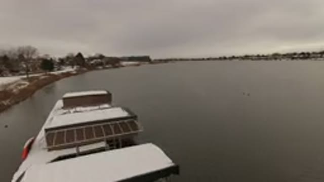 JEFFERSON COUNTY COLORADO-2015: Boats Anchored Along The Shore Of A Lake On A