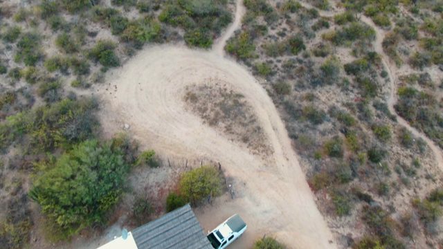 CABO PULMO BCS MEXICO-2023: Aerial Ascent From House to Desert Landscape