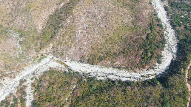 SAN DIONISIO BCS MEXICO-2023: Winding Path Through Grassland and Forested Areas
