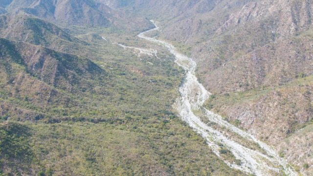 SAN DIONISIO BCS MEXICO-2023: Winding River Through Mountain Valley