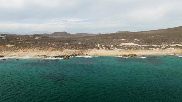 SHIPWRECKS EAST CAPE BCS MEXICO-2023: Coastal Shoreline with Turquoise Waters and Gentle Waves