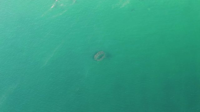 BUZZARDS BEACH EAST CAPE BCS MEXICO-2023: Circular Formation in Turquoise Ocean Waters