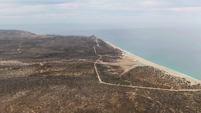 PUNTA GORDA BEACH BCS MEXICO-2023: Vehicle Traveling on Arid Coastal Roads