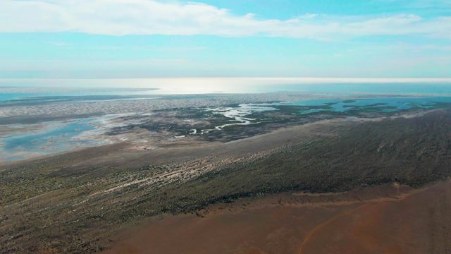 GUERRERO NEGRO BCS MEXICO-2022: Estuary Wetlands and Muddy Shores From Above