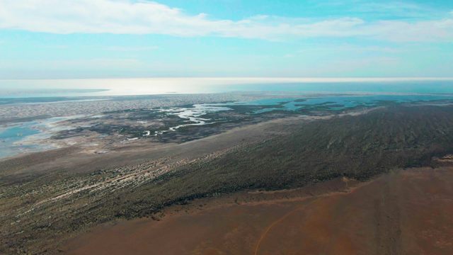 GUERRERO NEGRO BCS MEXICO-2022: Coastal Wetlands, Dry Land, and Ocean From Above