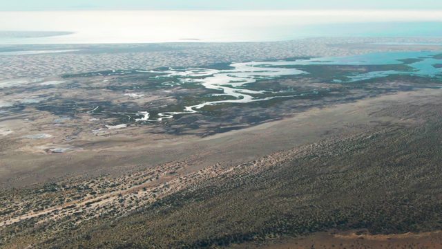 GUERRERO NEGRO BCS MEXICO-2022: River and Wetlands with Shifting Water Patterns