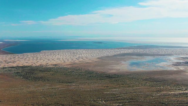 GUERRERO NEGRO BCS MEXICO-2022: Coastal Shoreline Transition From Ocean to Land