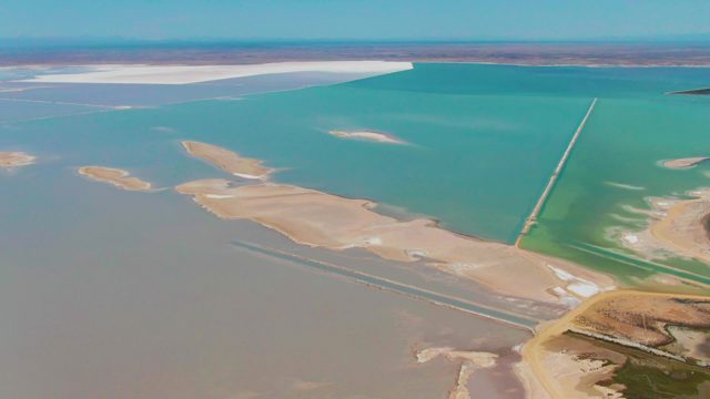 GUERRERO NEGRO BCS MEXICO-2022: Shifting Water Hues in Evaporation Ponds
