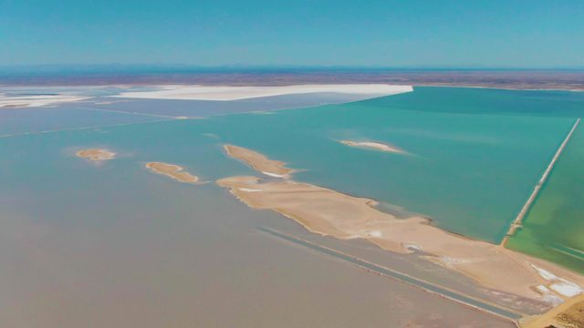 GUERRERO NEGRO BCS MEXICO-2022: Salt Flats and Turquoise Water with Land Patches