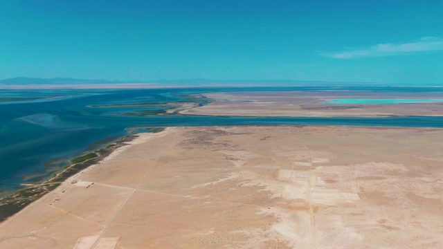 GUERRERO NEGRO BCS MEXICO-2022: Lagoon and Arid Plain Landscape