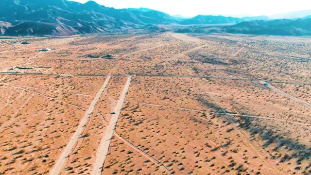 BAHIA DE LOS ANGELES BCS MEXICO-2022: Desert Runway with Moving Vehicle