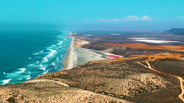 SAN QUINTIN BC MEXICO-2022: Coastal Scene with Gradual Haze Increase