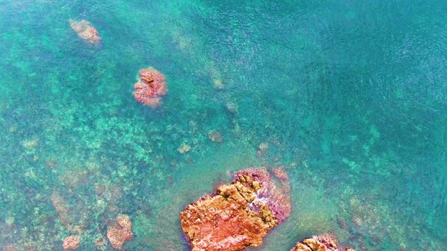 SANTA ROSALIA BCS MEXICO-2022: Clear Turquoise Ocean Water over Rocky Seabed