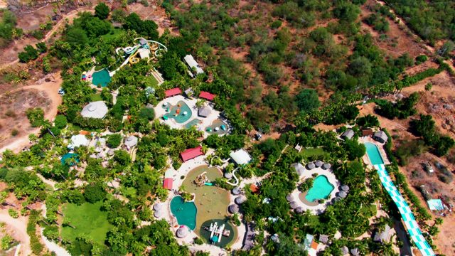 CADUANO BCS MEXICO-2022: Water Park with Person Sliding Down Slide