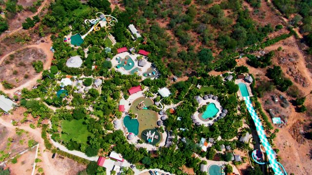 CADUANO BCS MEXICO-2022: Water Park with Pools and Slides From Above