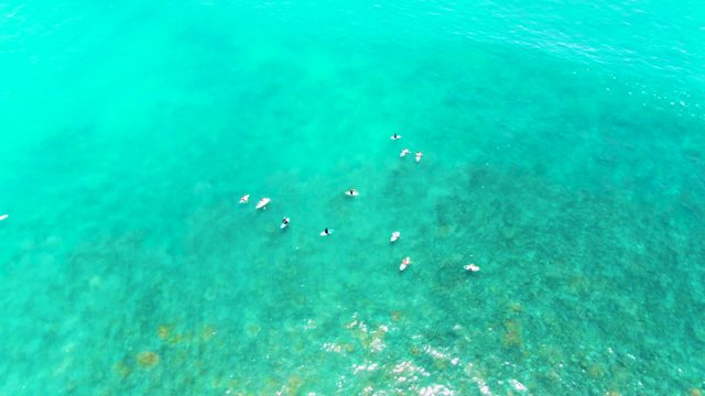 PUNTA BUZZARDS EAST CAPE BCS MEXICO-2022: People Swimming in Clear Turquoise Ocean Water