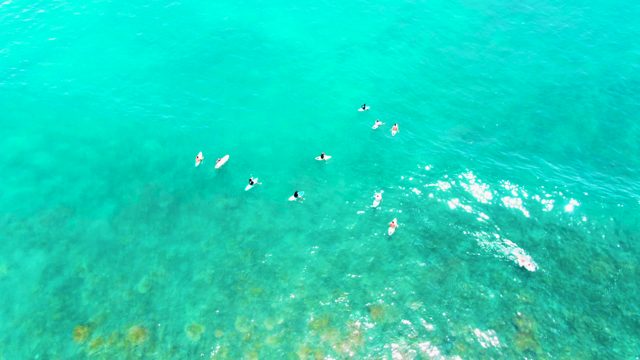 PUNTA BUZZARDS EAST CAPE BCS MEXICO-2022: People Paddling on Surfboards in Turquoise Ocean
