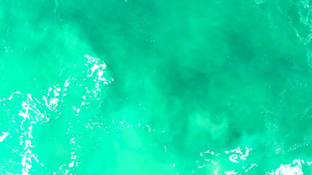 PUNTA BUZZARDS EAST CAPE BCS MEXICO-2022: Ocean Waves Breaking in Turquoise Water
