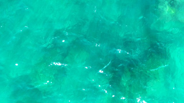 PUNTA BUZZARDS EAST CAPE BCS MEXICO-2022: Clear Turquoise Water with Underwater Rocks and Gentle Ripples