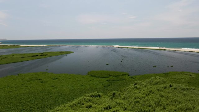 SAN JOSE DEL CABO BCS MEXICO-2022: Tidal Flat and Ocean Shoreline in Motion