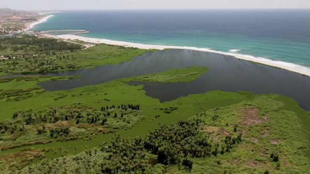SAN JOSE DEL CABO BCS MEXICO-2022: Lagoon and Ocean Shoreline with Water Movement