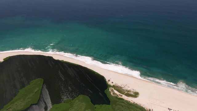 SAN JOSE DEL CABO BCS MEXICO-2022: Coastal Cliff Overlooking Sandy Beach and Turquoise Ocean