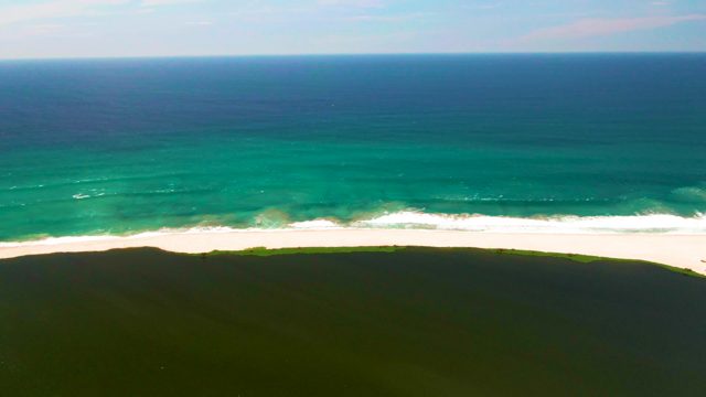 Dunes, Sandy Shore, and Turquoise Ocean Waves