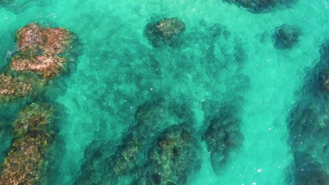 EL TULE LOS CABOS BCS MEXICO-2022: Clear Turquoise Water Over Underwater Rocks