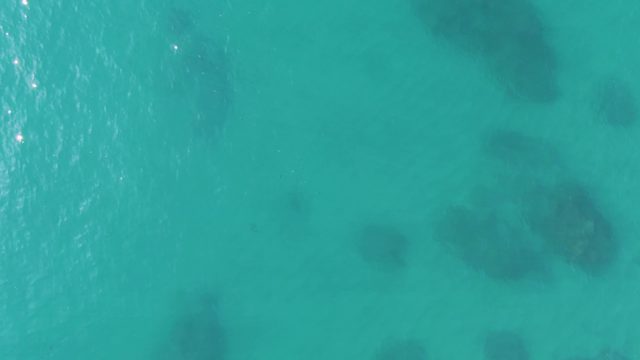 BUZZARDS EAST CAPE LOS CABOS BCS MEXICO-2022: Shallow Turquoise Ocean with Visible Underwater Formations