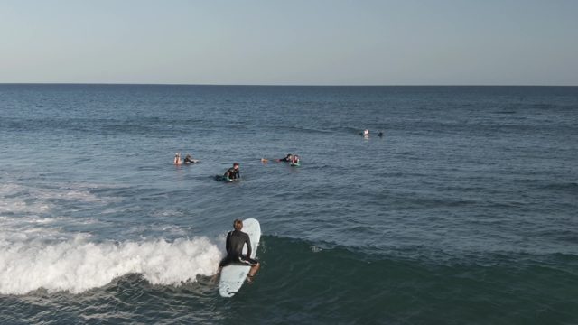 COSTA AZUL LOS CABOS BCS MEXICO-2022: Surfers Waiting and Paddling in the Ocean