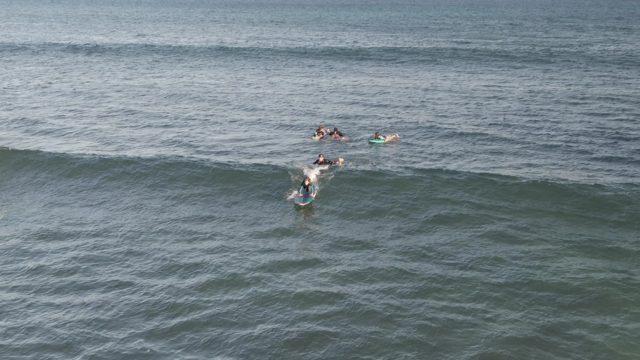 COSTA AZUL LOS CABOS BCS MEXICO-2022: Surfers and Bodyboarders Waiting for an Ocean Wave