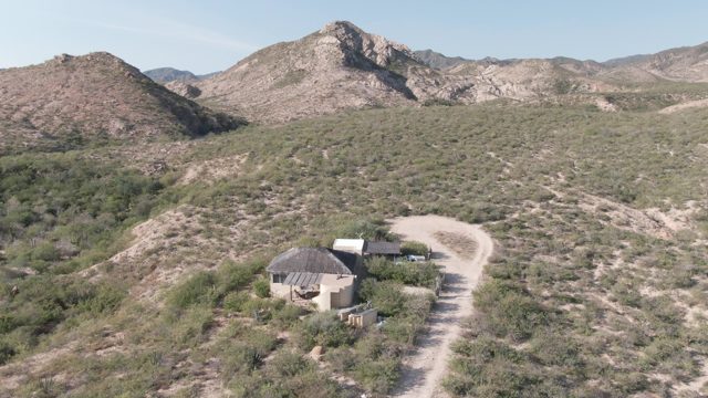 CABO PULMO BCS MEXICO-2022: Desert House on a Hill with Winding Path