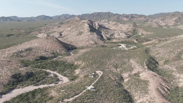 CABO PULMO BCS MEXICO-2022: Vehicle Traveling on Winding Mountain Road