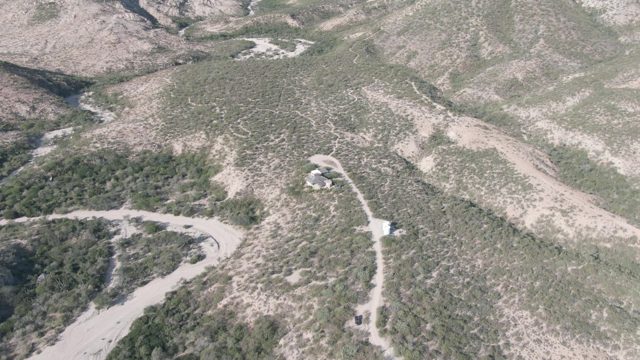 CABO PULMO BCS MEXICO-2022: Hilly Arid Landscape with Small Structures and Paths