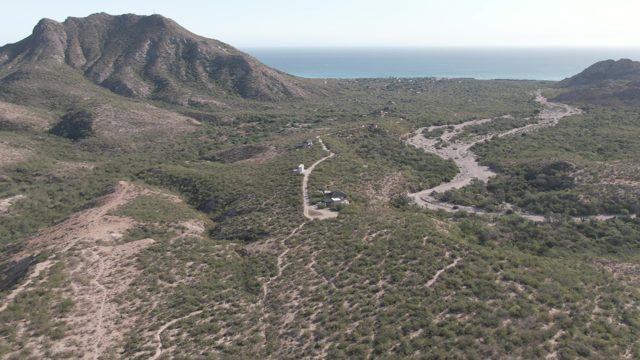 CABO PULMO BCS MEXICO-2022: Vehicle Traveling on Winding Mountain Road