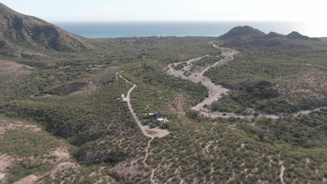 CABO PULMO BCS MEXICO-2022: Vehicle Traveling on Winding Mountain Road