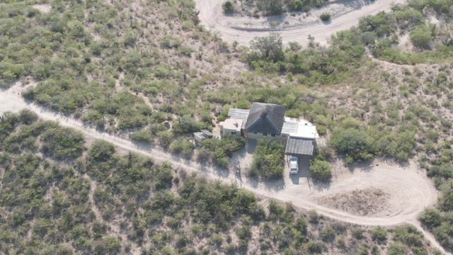 CABO PULMO BCS MEXICO-2022: House in Arid Shrubland From Above